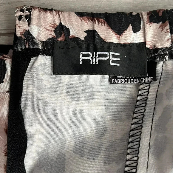 RIPE Strapless Animal Print Satin Mini Dress Pockets, Size M - Picture 9 of 11